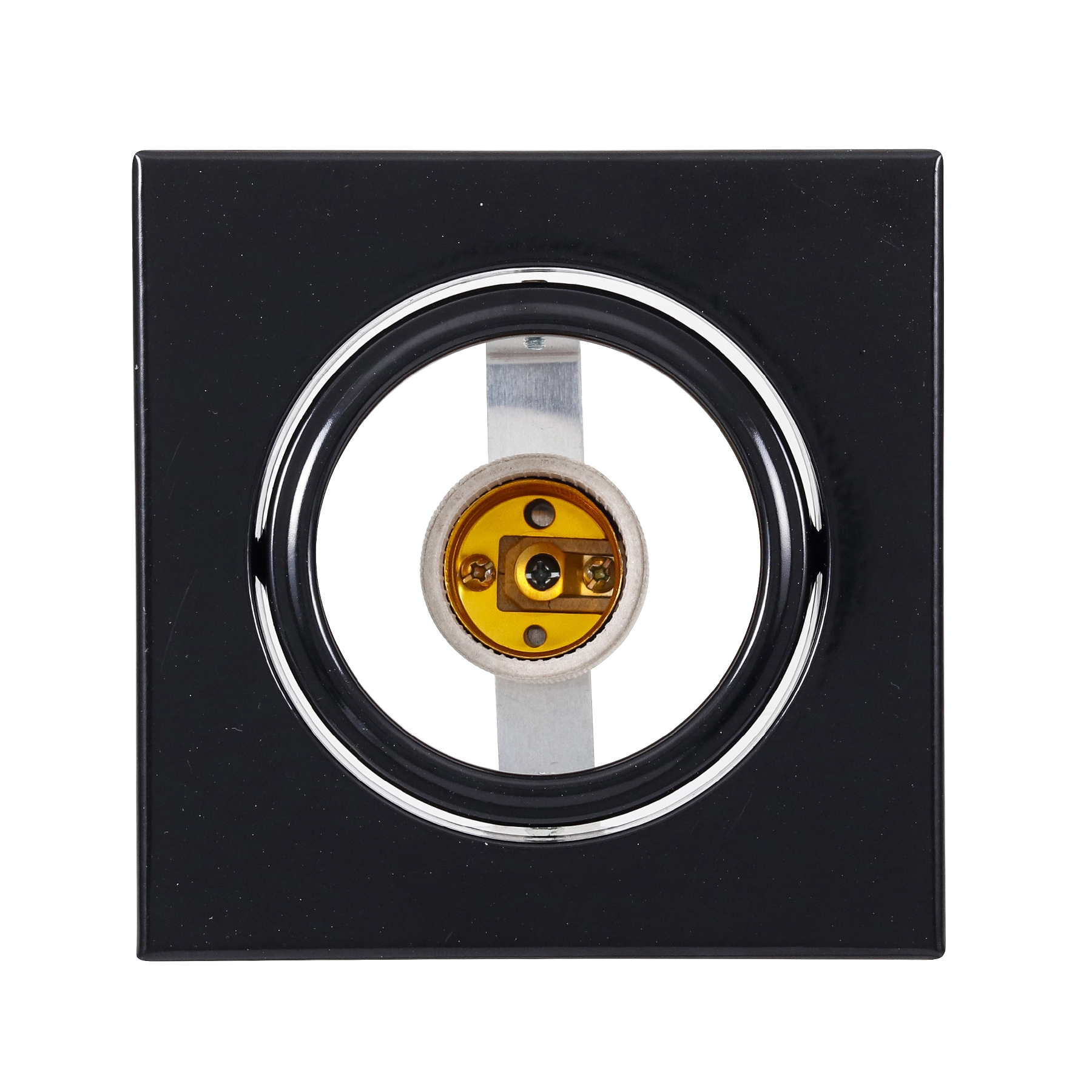Spot de Embutir 1 Lâmpada E27 Par20 Quadrado Preto Luz Vita