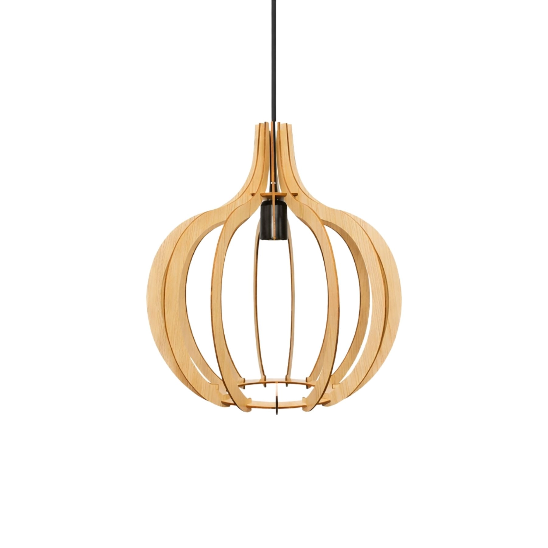 Pendente Redondo 1 Lâmpada Marrom Round Luz Vita