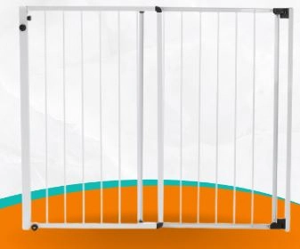 Portão De Correr Com Altura De 85 Cm E Largura Regulável De 85 A 150 Cm - Branco
