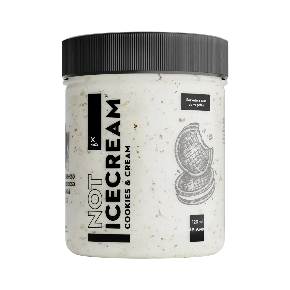 Sorvete à Base De Vegetais Cookies Cream Not Pote 120ml