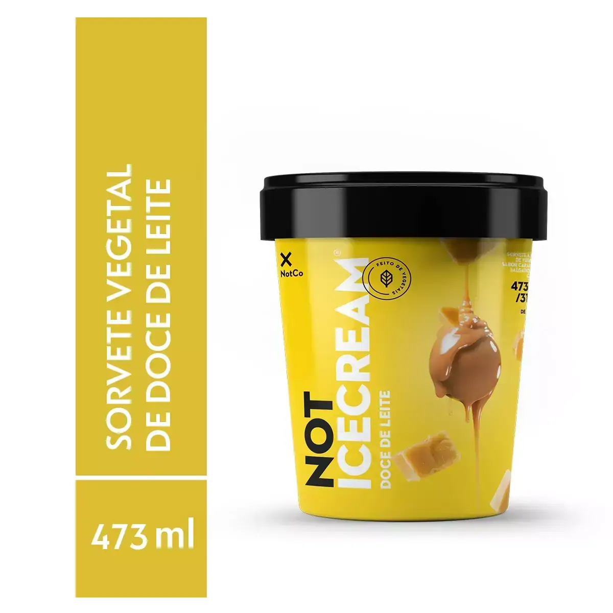 Sorvete à Base de Vegetais Doce de Leite Not Pote 473ml