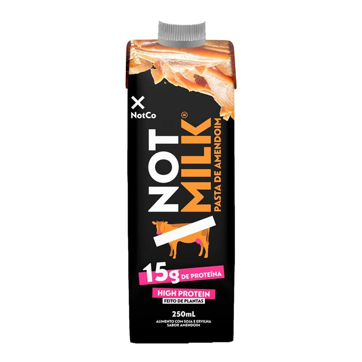 Bebida à Base De Plantas Pasta De Amendoim Not Milk High Protein Caixa 250ml