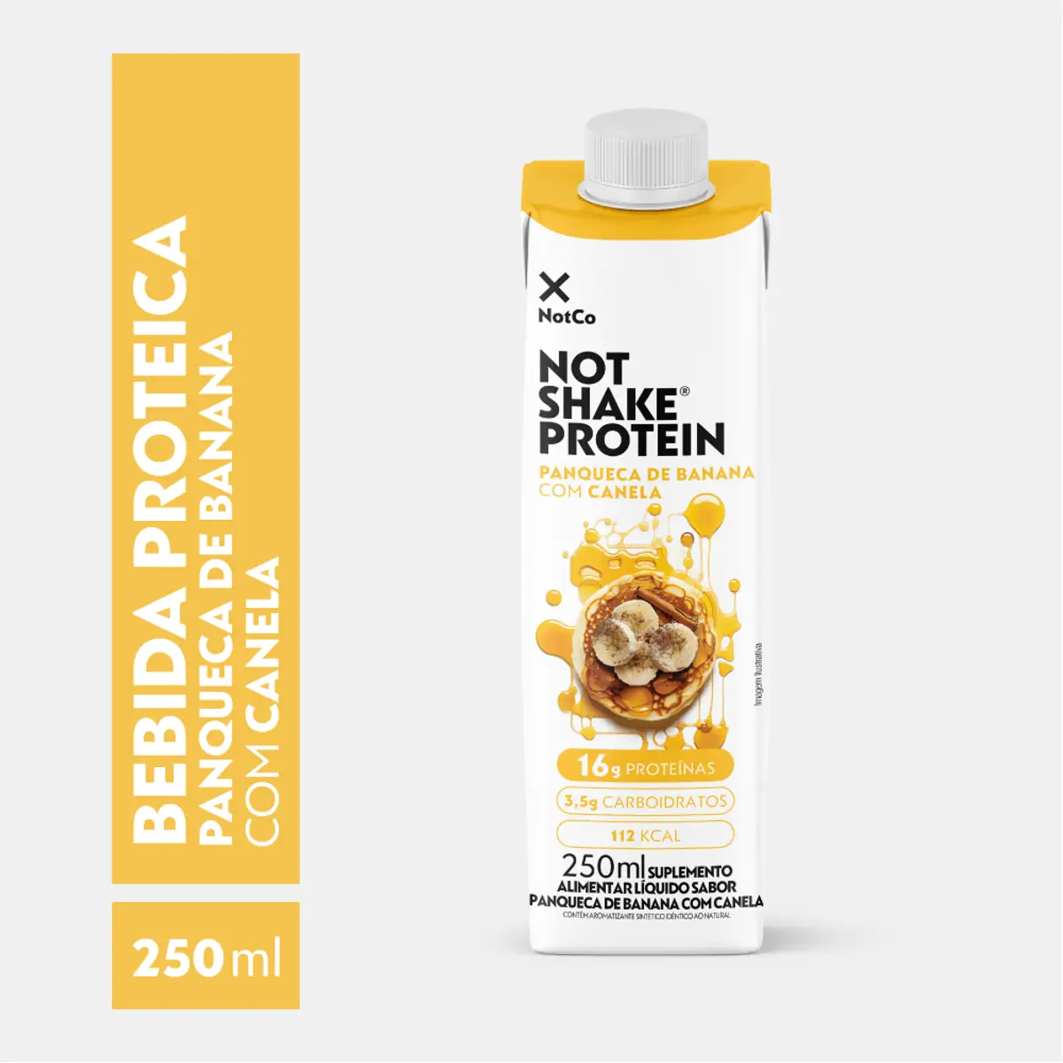 Bebida Proteica NotCo NotShake Protein 16g de Proteina Panqueca de Banana com Canela 250ml