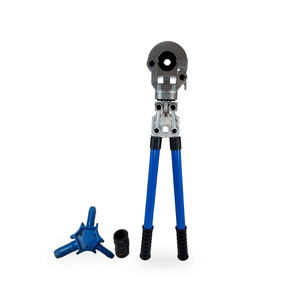 Kit Alicate Prensa Tubo Pex 16/20/26/32mm + Escareador