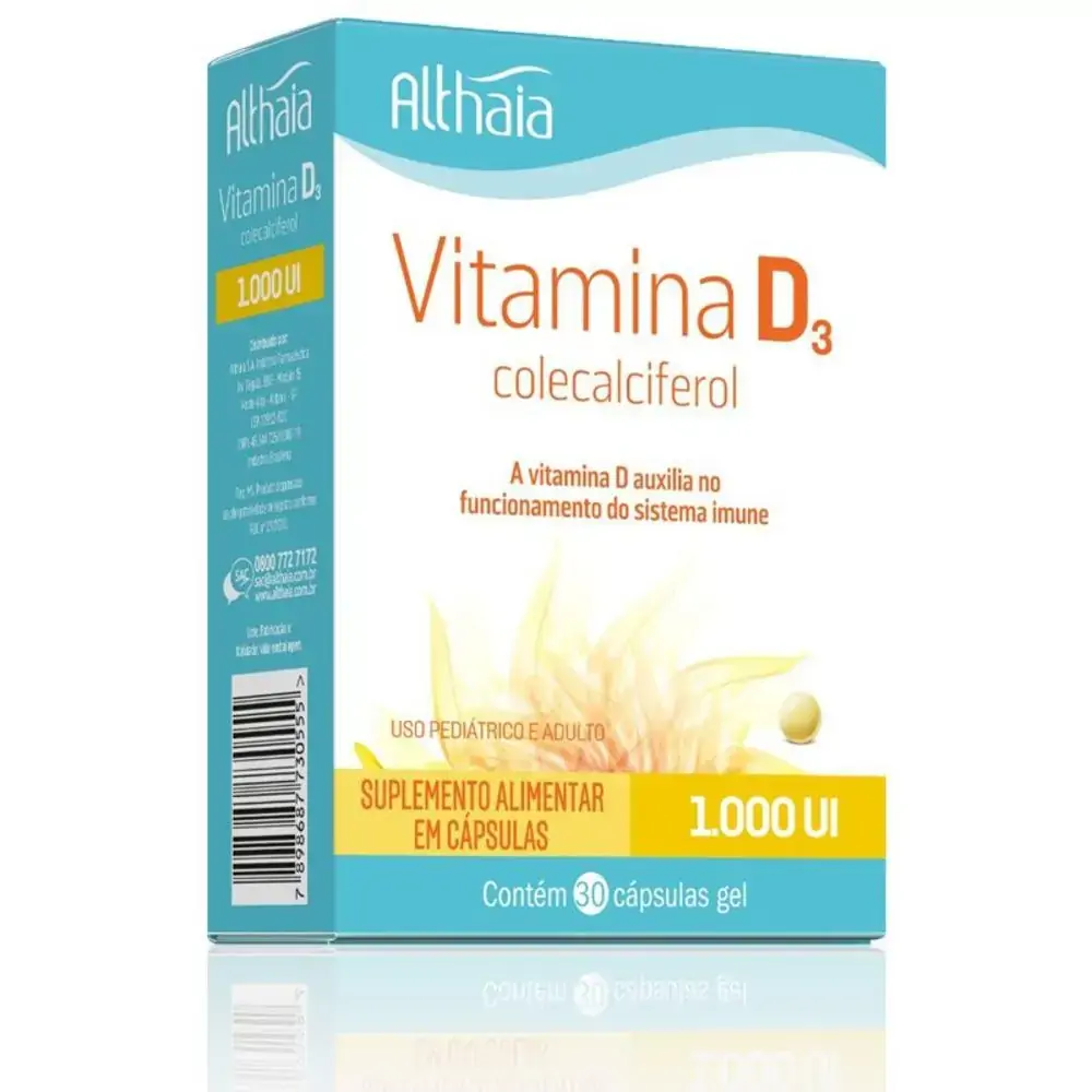 Vitamina D 1000UI 30 cápsulas