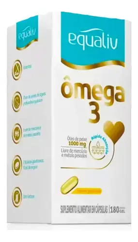 ômega 3 1000mg Equaliv Caixa 180 Cápsulas Gel