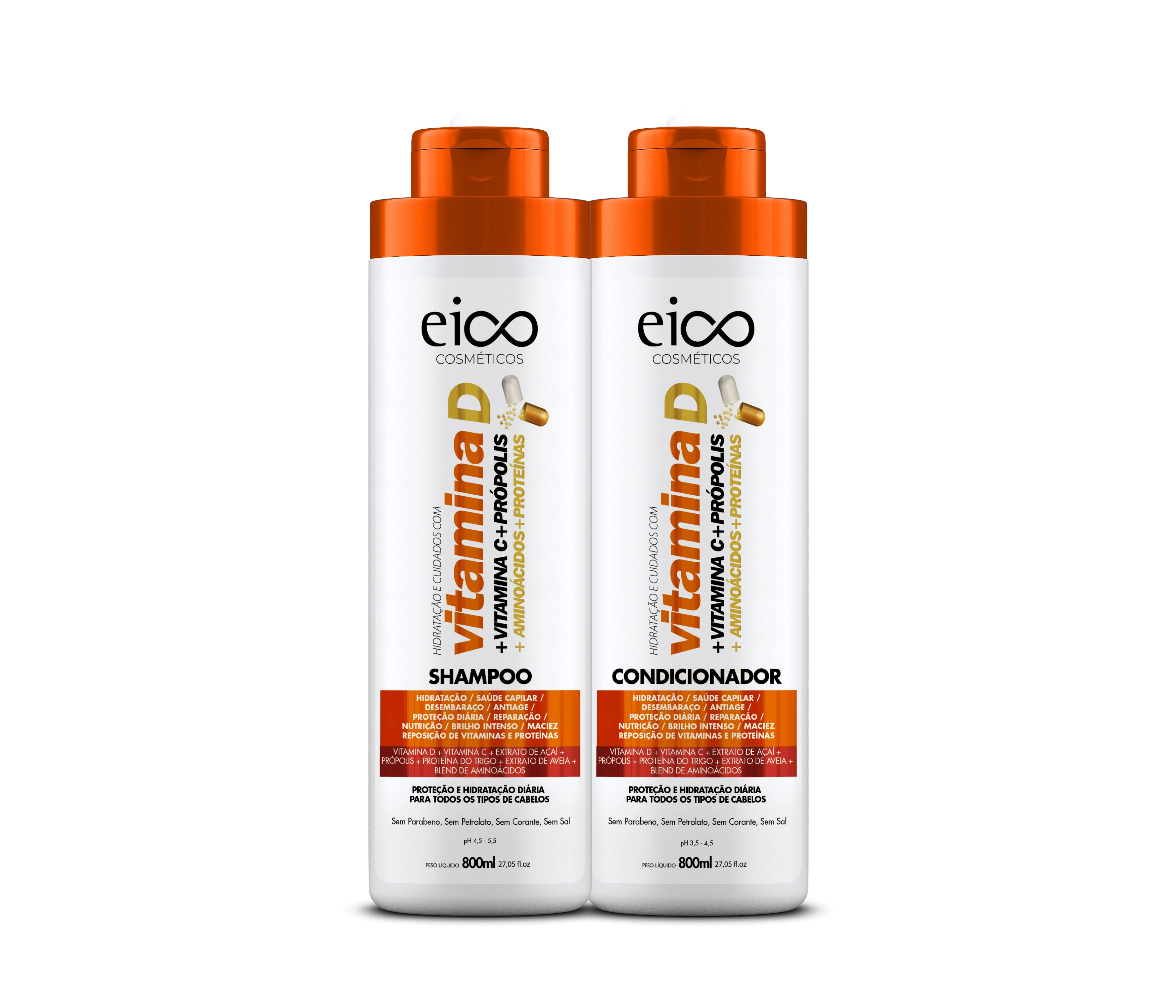 Eico Vitamina D Shampoo e Condicionador 800ml