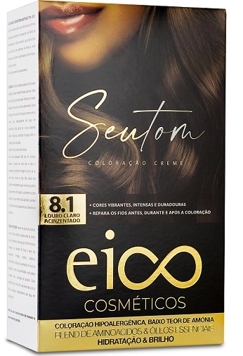 Tint Eico Seu Tom Kit 8.1 Louro Claro Acizentado