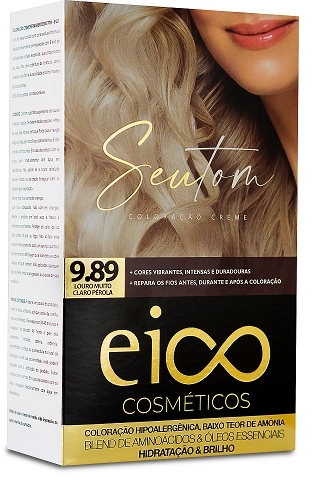 Tint Eico Seu Tom Kit 9.89 Louro Muito Claro Perol