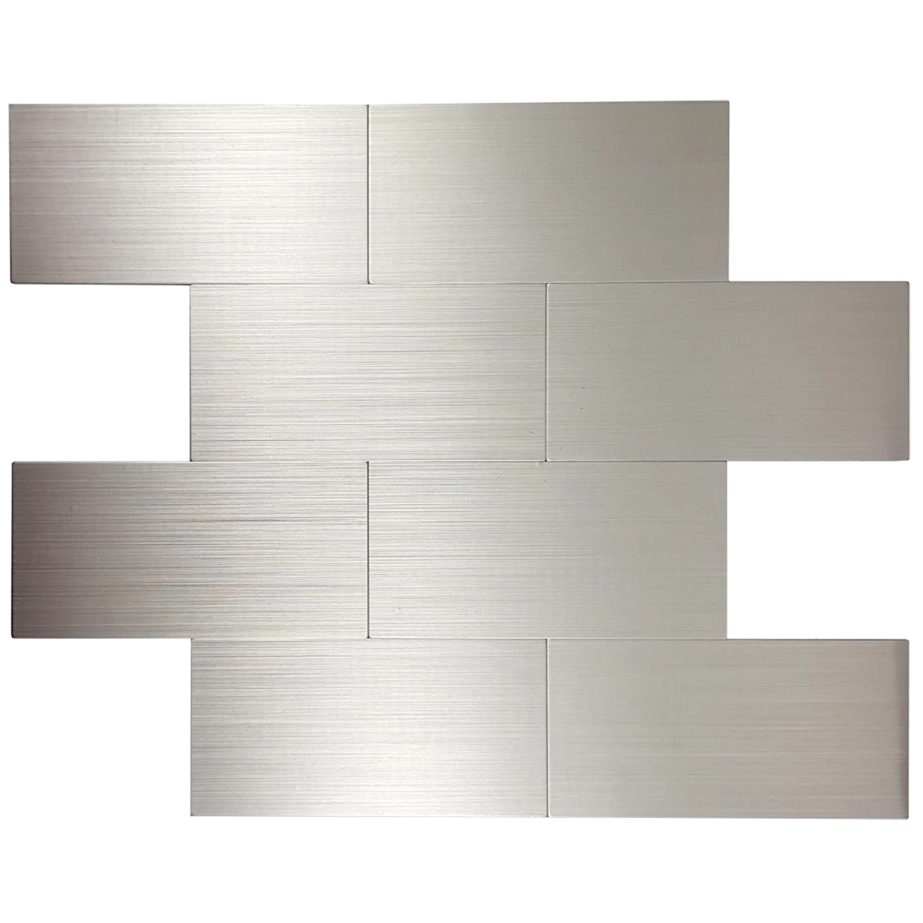 Pastilha Autodesiva AL1003 Prata 38x30,5cm Glass Mosaic