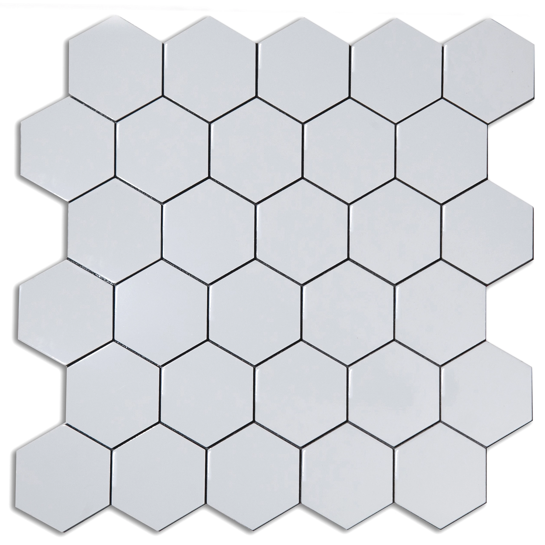 Pastilha Autoadesiva Metal AL1016 Alumínio Branco 28,5x28,cm Glass Mosaic