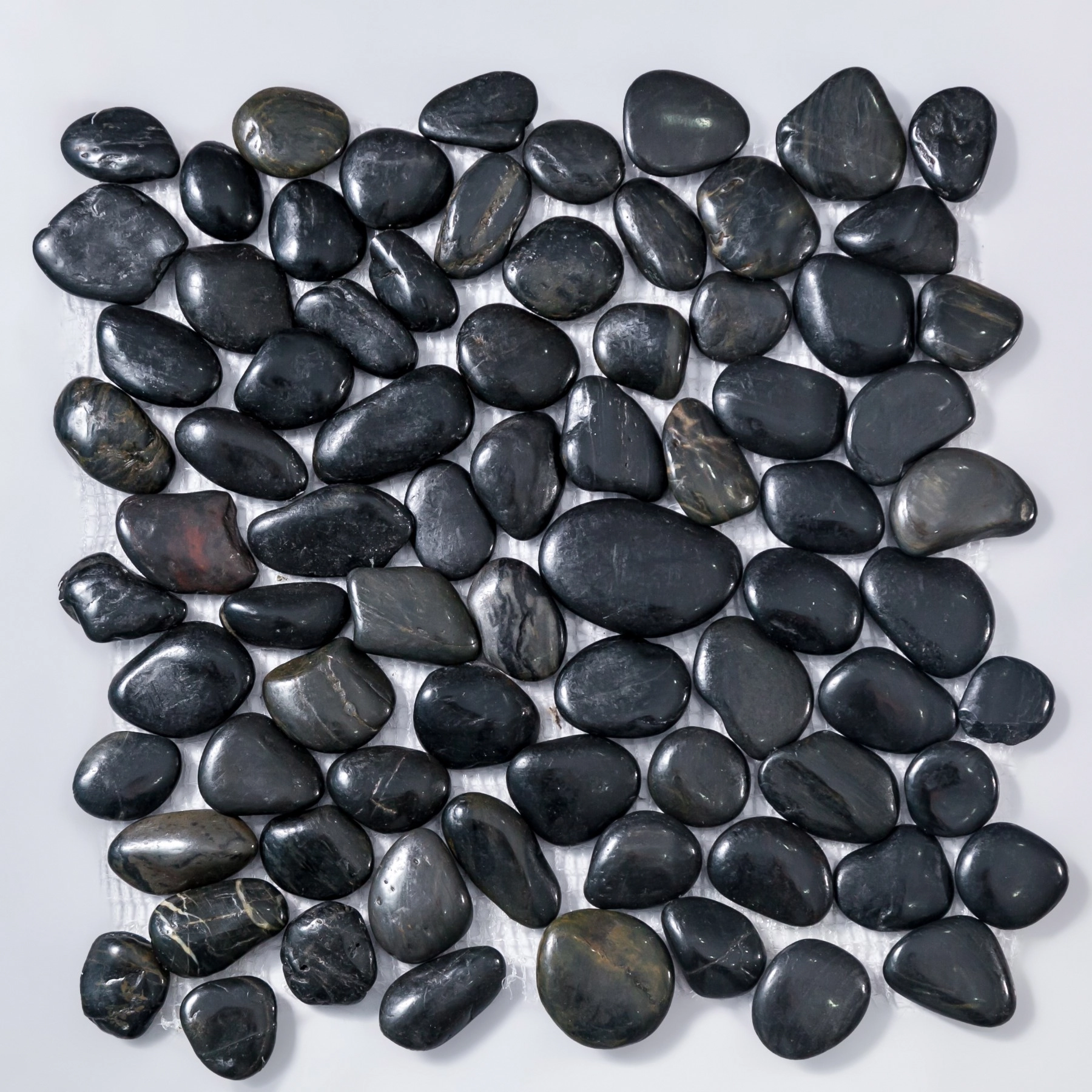 Mosaico Seixo SPZ09 Pedra Grande Polida 30x30cm Glass Mosaic