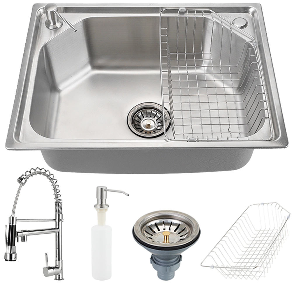 Cuba para cozinha com acessórios Guarani e Torneira misturador monocomando gourmet Munim Pingoo.casa