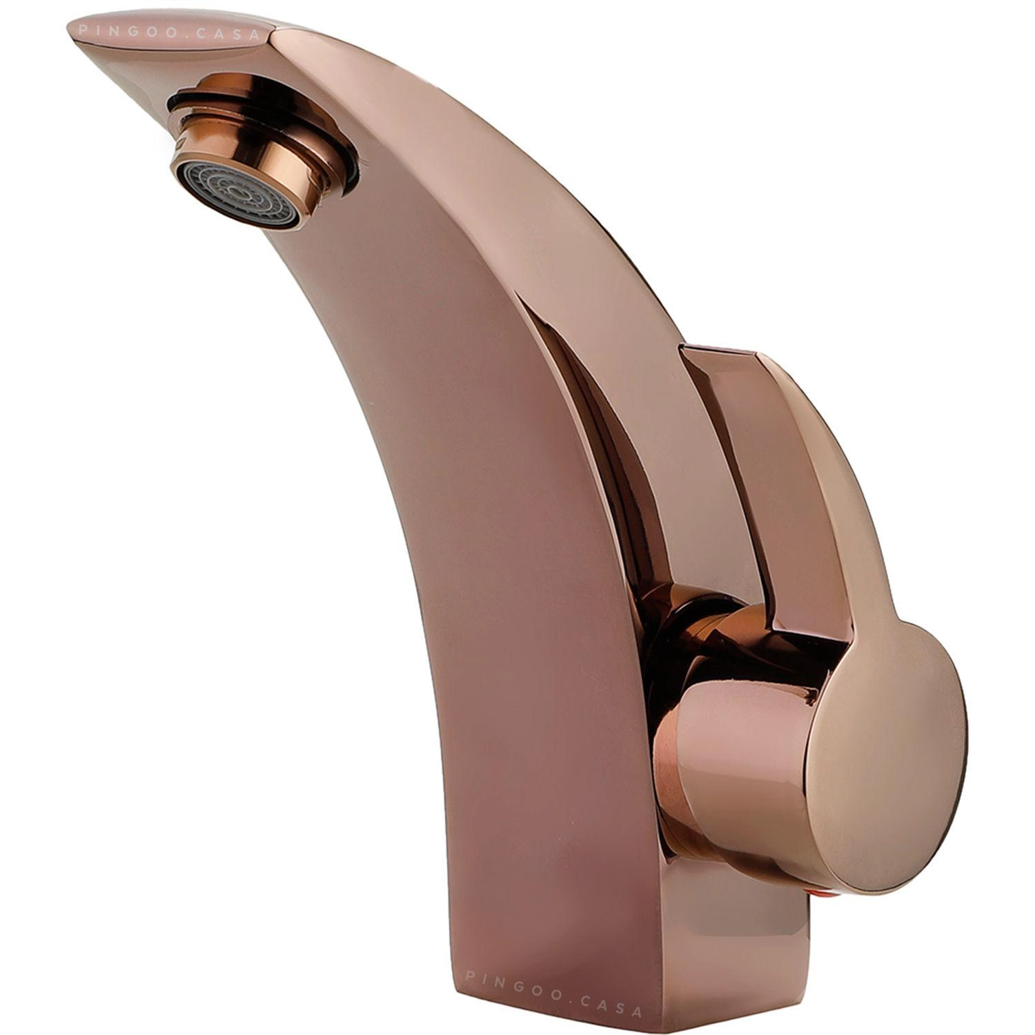 Torneira para banheiro Misturador Monocomando baixa Meriti Pingoo.casa - Dourado rose