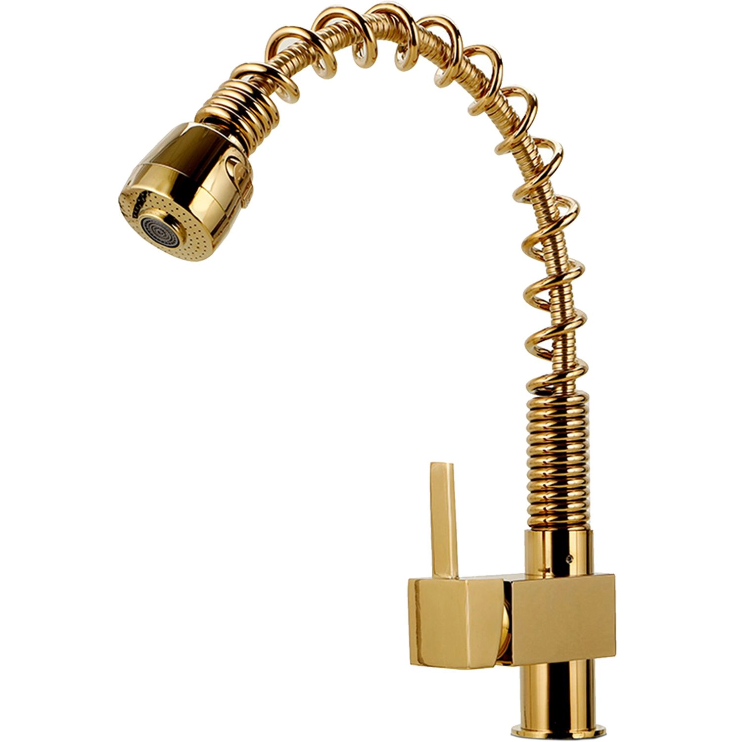 Torneira De Cozinha Gourmet Misturador Monocomando Extensível Mamoré - Dourado