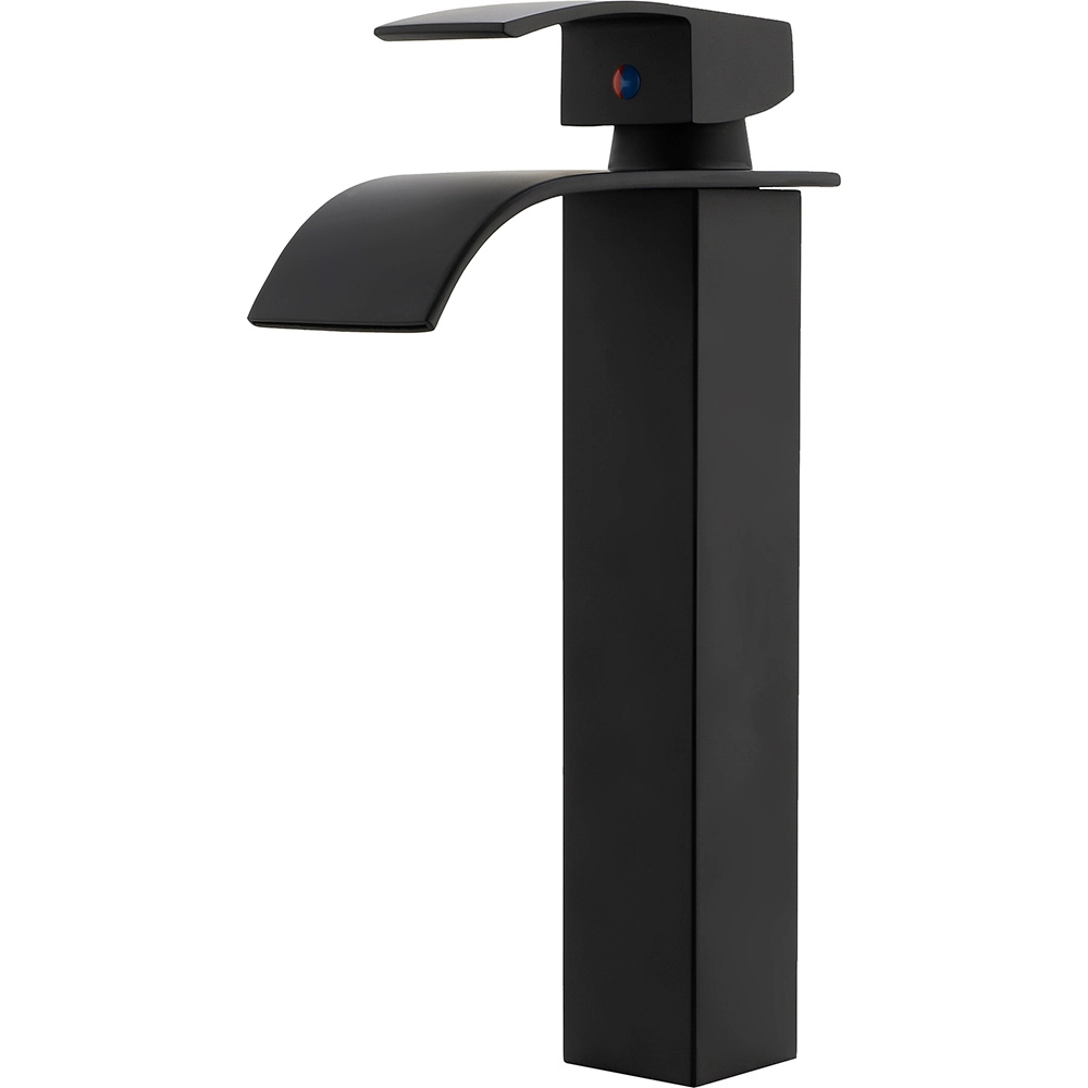 Torneira Para Banheiro Lavabo Cascata Misturador Monocomando Alta Paraná Pingoo.casa - Preta