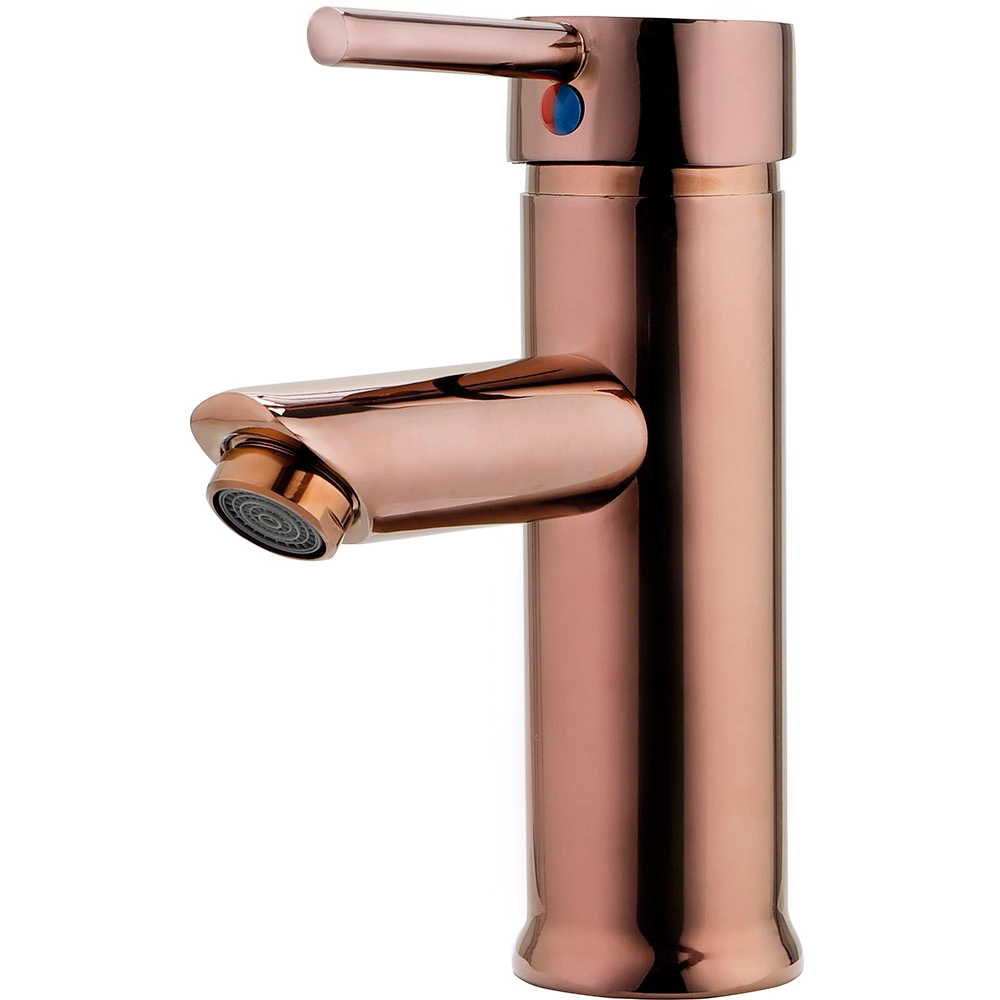 Torneira para banheiro cascata Misturador Monocomando Baixa Xingu Pingoo.casa - Dourada Rose