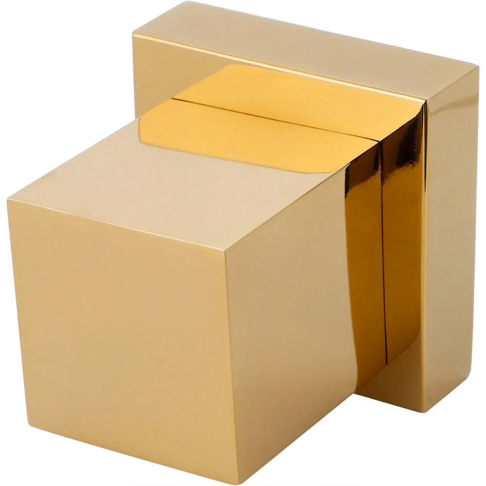 Acabamento De Registro Em Metal Quadrado Mearim Pingoo.casa - Dourado