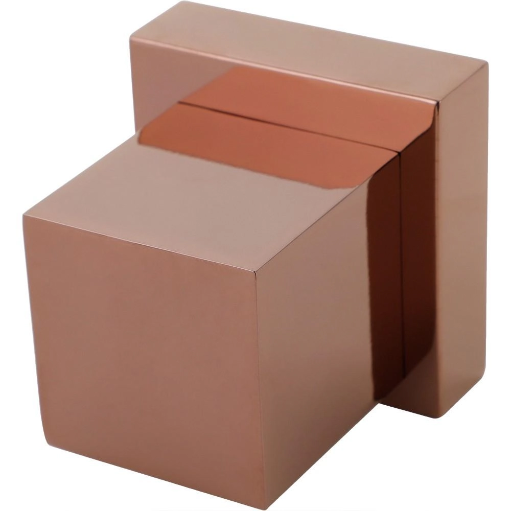 Acabamento De Registro Em Metal Quadrado Mearim Pingoo.casa - Dourado Rose