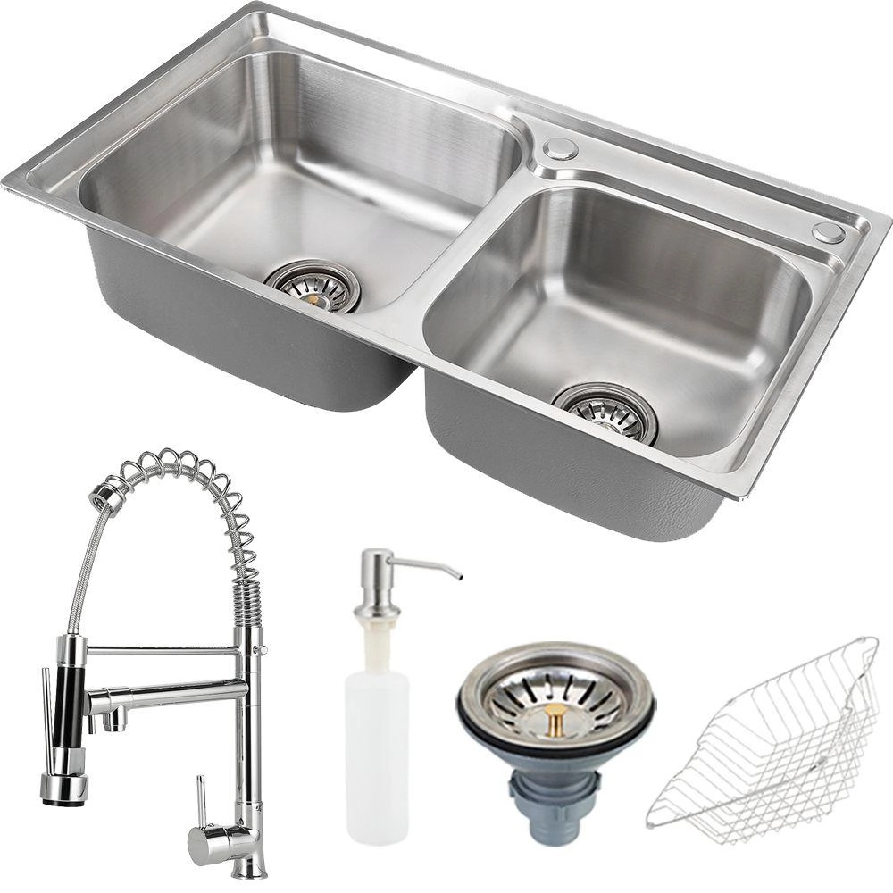 Cuba Pia Para Cozinha pia Inox Ticunas e Torneira para cozinha mocomando Gourmet Munim Pingoo.casa