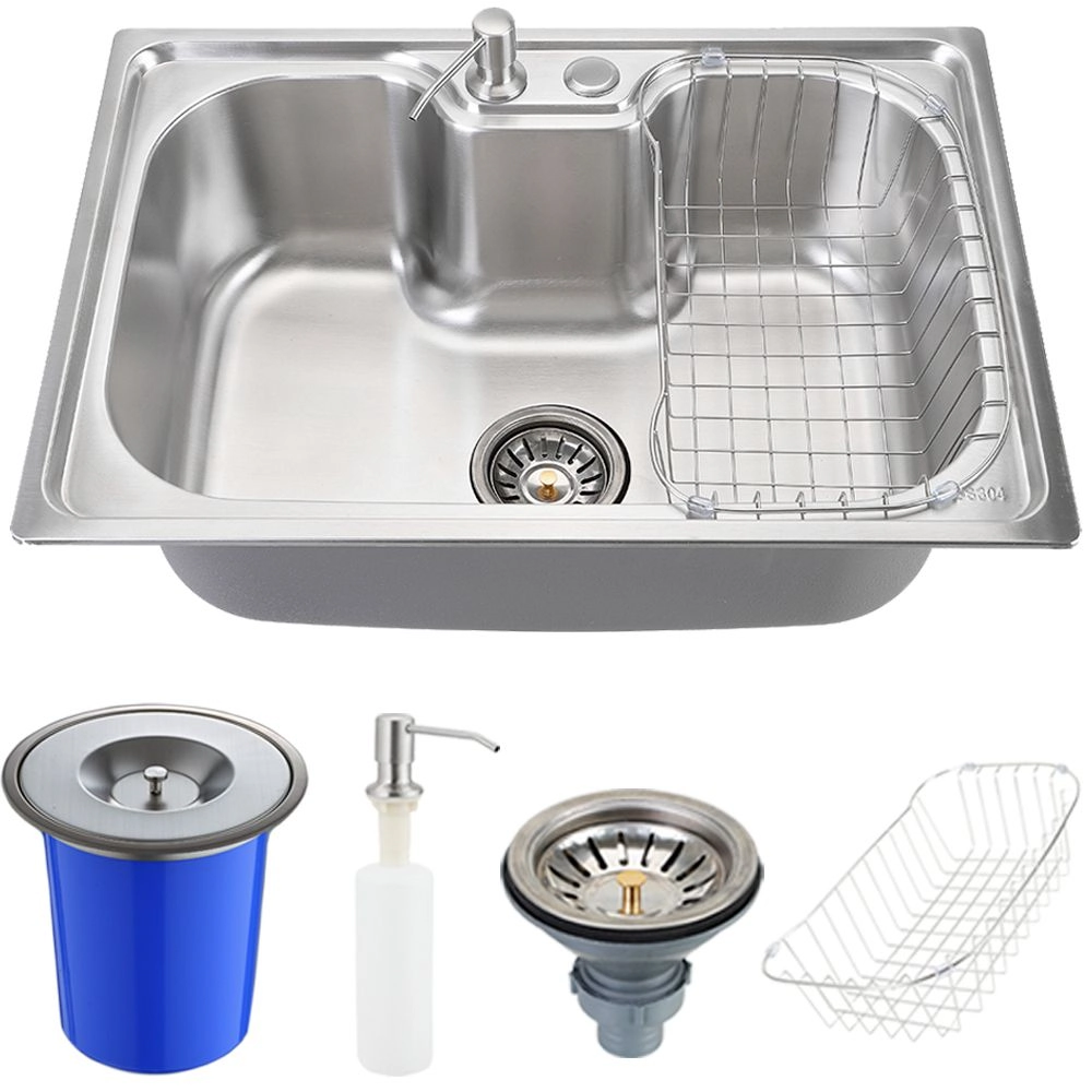 Cuba Para Cozinha Gourmet  Pia Inox Com Acessórios Carajás E Lixeira Pingoo.casa
