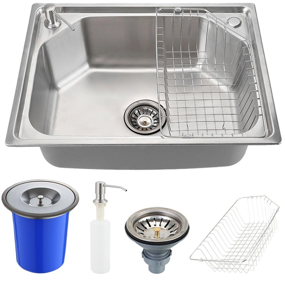 Cuba Para Cozinha Gourmet Pia Inox Com Acessórios Guarani E Lixeira Pingoo.casa