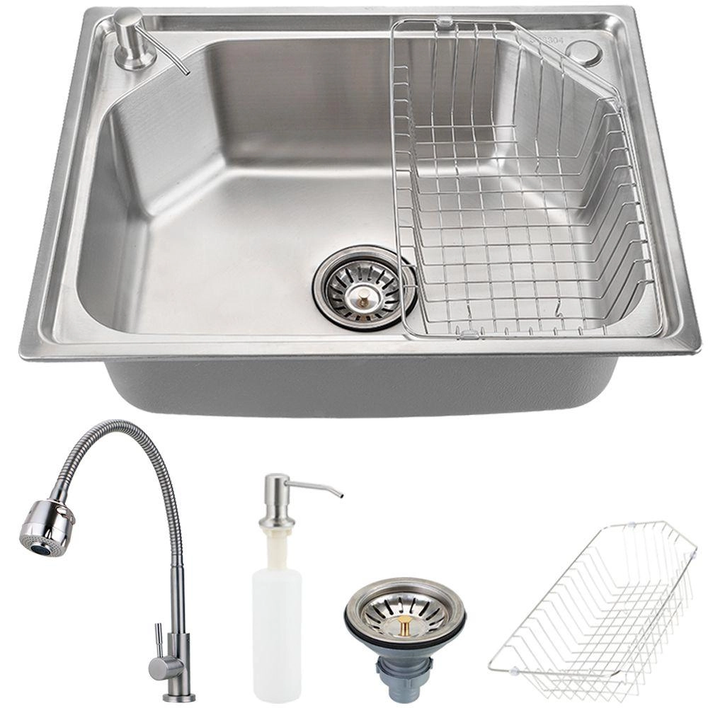 Cuba Para Cozinha Pia Inox Com Acessórios Guarani E Torneira Gourmet Jaguaribe Pingoo.casa