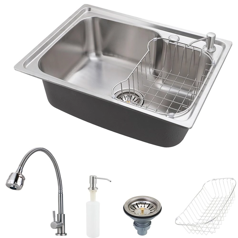 Cuba Para Cozinha Pia Com Acessórios Matis E Torneira Gourmet Jaguaribe Pingoo.casa