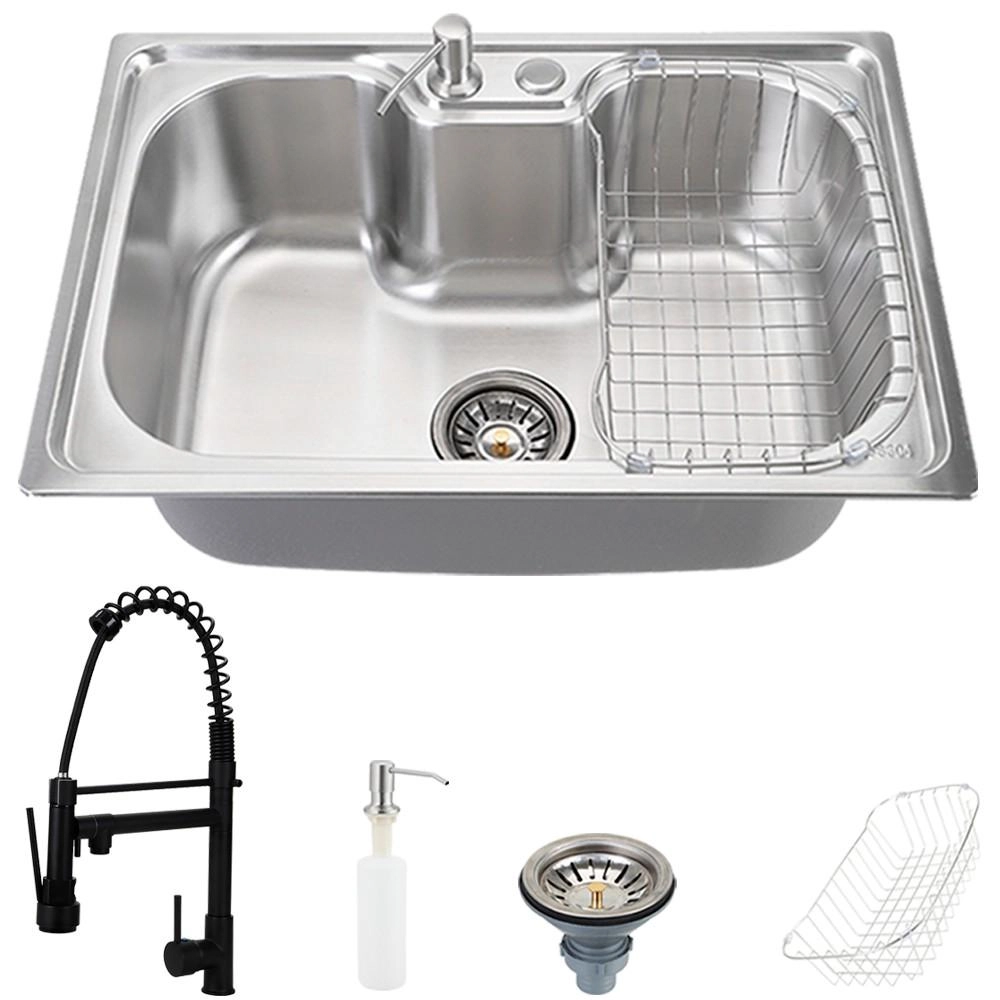 Cuba Para Cozinha Pia Com Acessórios Carajás E Torneira Monocomando Gourmet Munim Preto Pingoo.casa