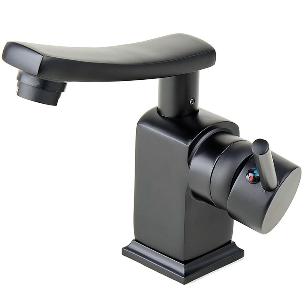 Torneira Para Banheiro Misturador Monocomando Baixa Moju Pingoo.casa - Preto