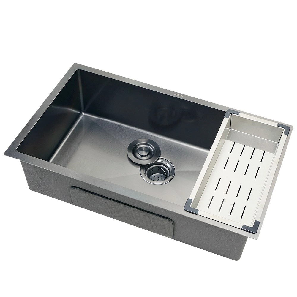 Cuba Para Cozinha Gourmet Pia Aço Inox Com Acessórios Terena 69 Cm Pingoo.casa - Preto