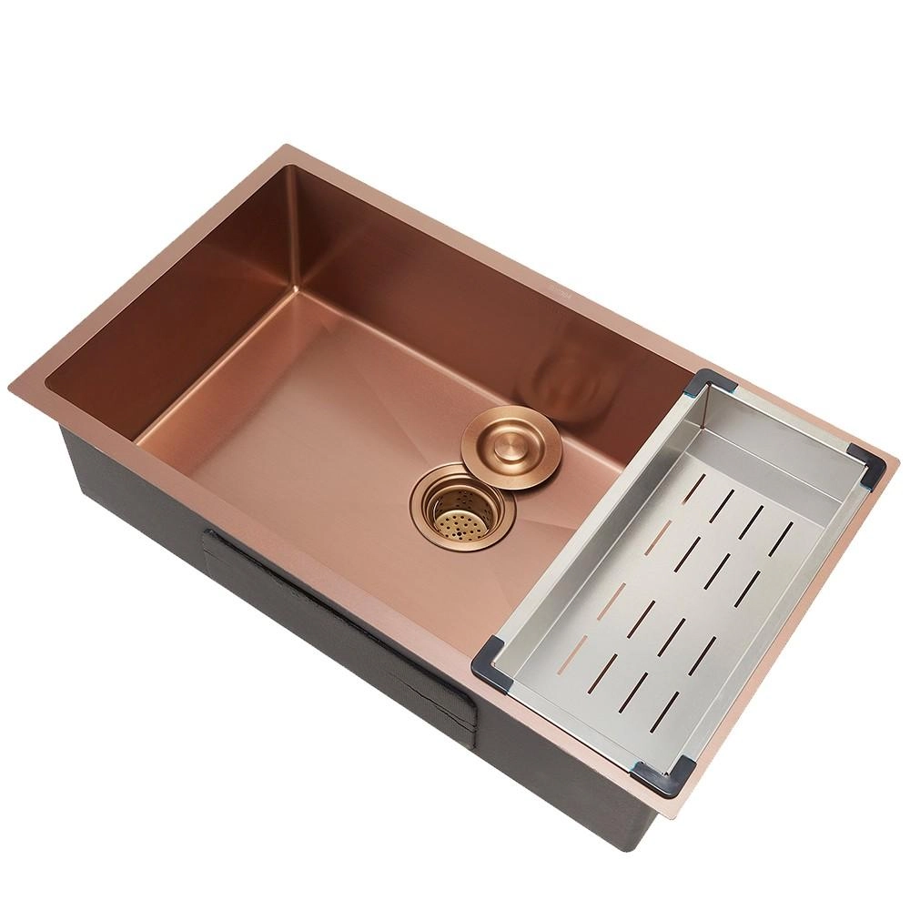 Cuba Para Cozinha Gourmet Aço Inox 304 Terena 74x44 Cm Pingoo.casa - Dourado Rose