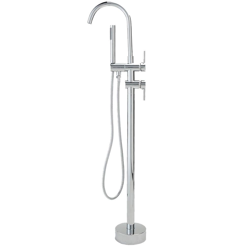 Misturador Para Banheira Monocomando De Piso Uraim Pingoo.casa - Cromado