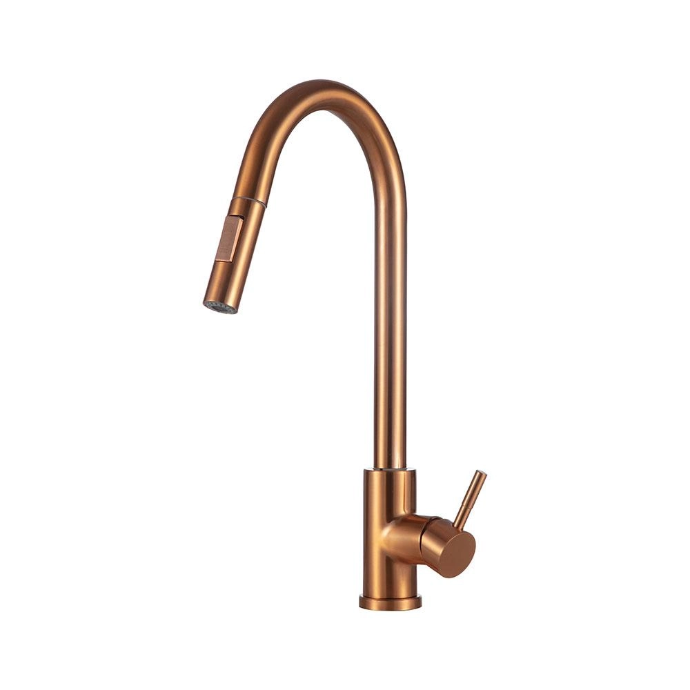 Torneira Para Cozinha Gourmet Misturador Monocomando Em Aço Inox Escovado Iriri Pingoo.casa - Cobre