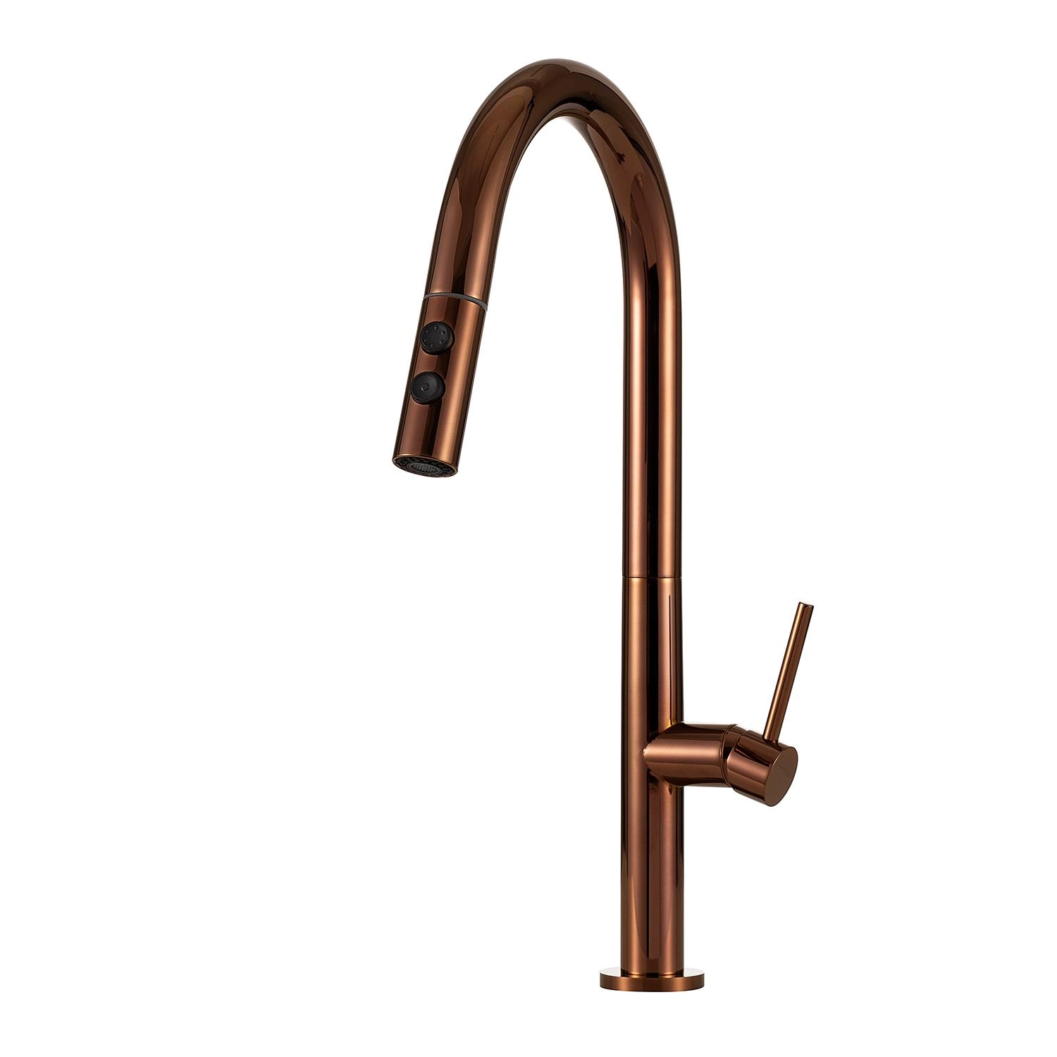 Torneira Para Cozinha Misturador Monocomando Pauini Pingoo.casa - Dourado Rose