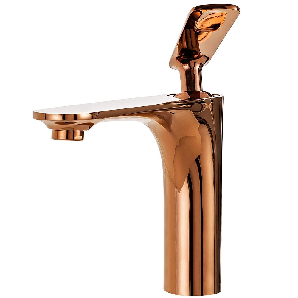 Torneira Para Banheiro Misturador Monocomando Baixa Caeté Pingoo.casa - Dourado Rose
