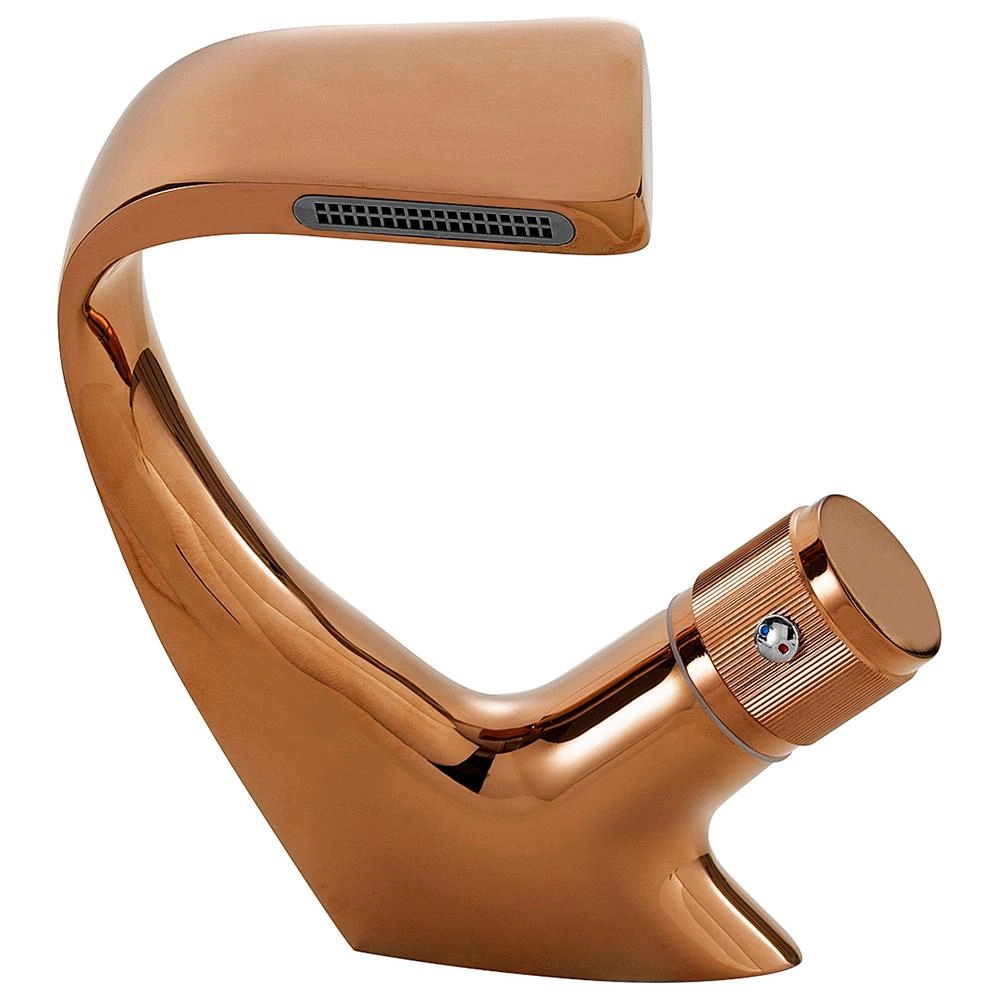 Torneira Para Banheiro Cascata Misturador Monocomando Baixa Cairu Pingoo.casa - Dourado Rose