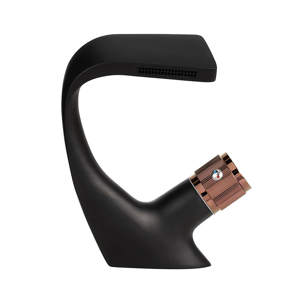 Torneira Para Banheiro Cascata Misturador Monocomando Baixa Cairu Pingoo.casa - Preto E Rose