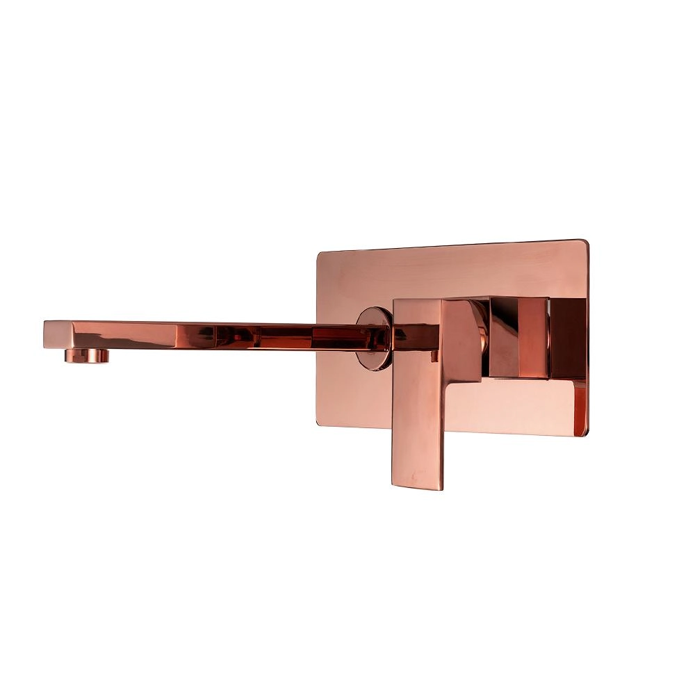 Torneira Para Banheiro Misturador Monocomando De Parede Santana Pingoo.casa - Dourado Rose