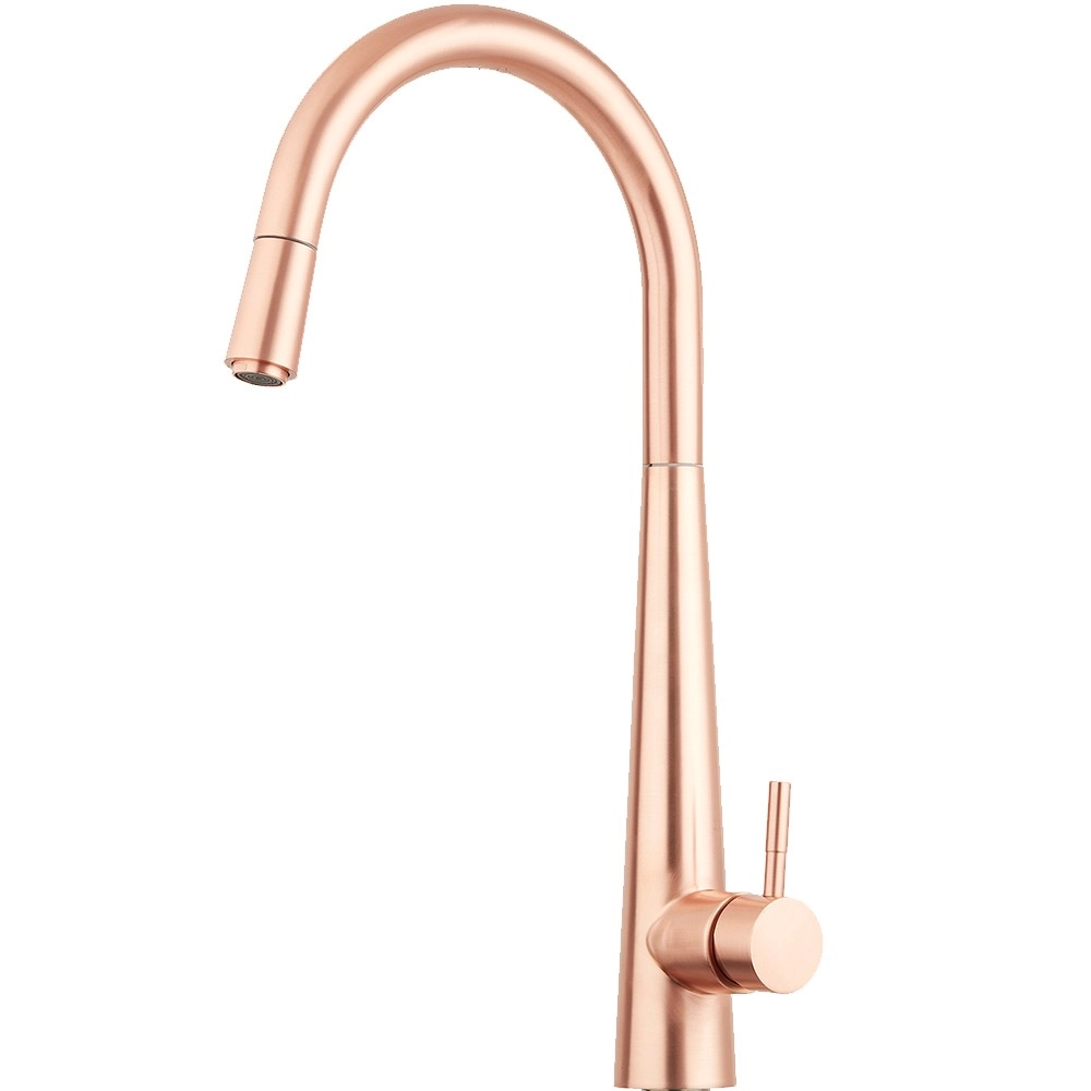 Torneira Para Cozinha Gourmet Misturador Monocomando Extensível Em Aço Inox Escovado Apurema Pingoo.casa - Cobre