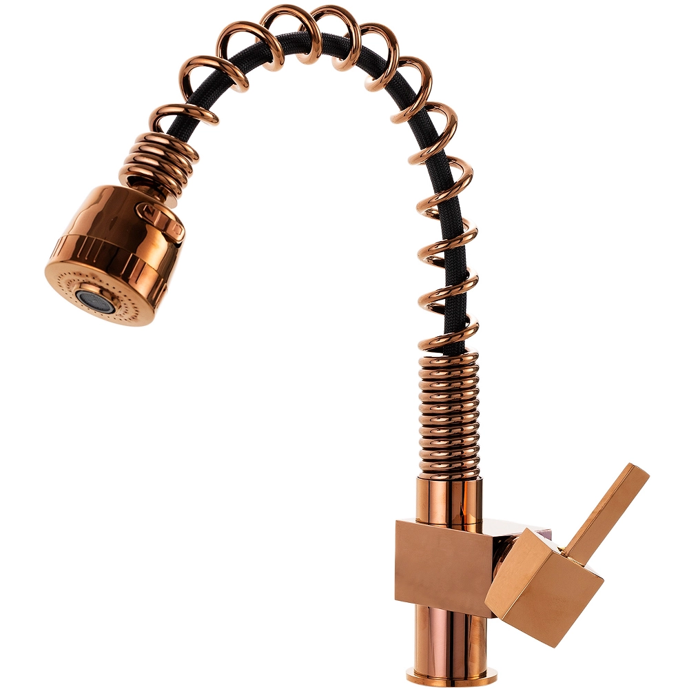 Torneira De Cozinha Gourmet Misturador Monocomando Extensível Mamoré - Dourado Rose