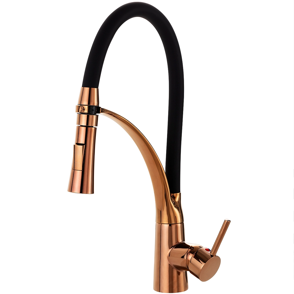 Torneira Para Cozinha Gourmet Misturador Monocomando Solimões Pingoo.casa - Dourado Rose