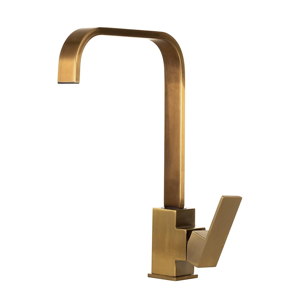 Torneira Para Cozinha Misturador Monocomando Em Aço Inox 304 Escovado São Lorenço Pingoo.casa - Dourado