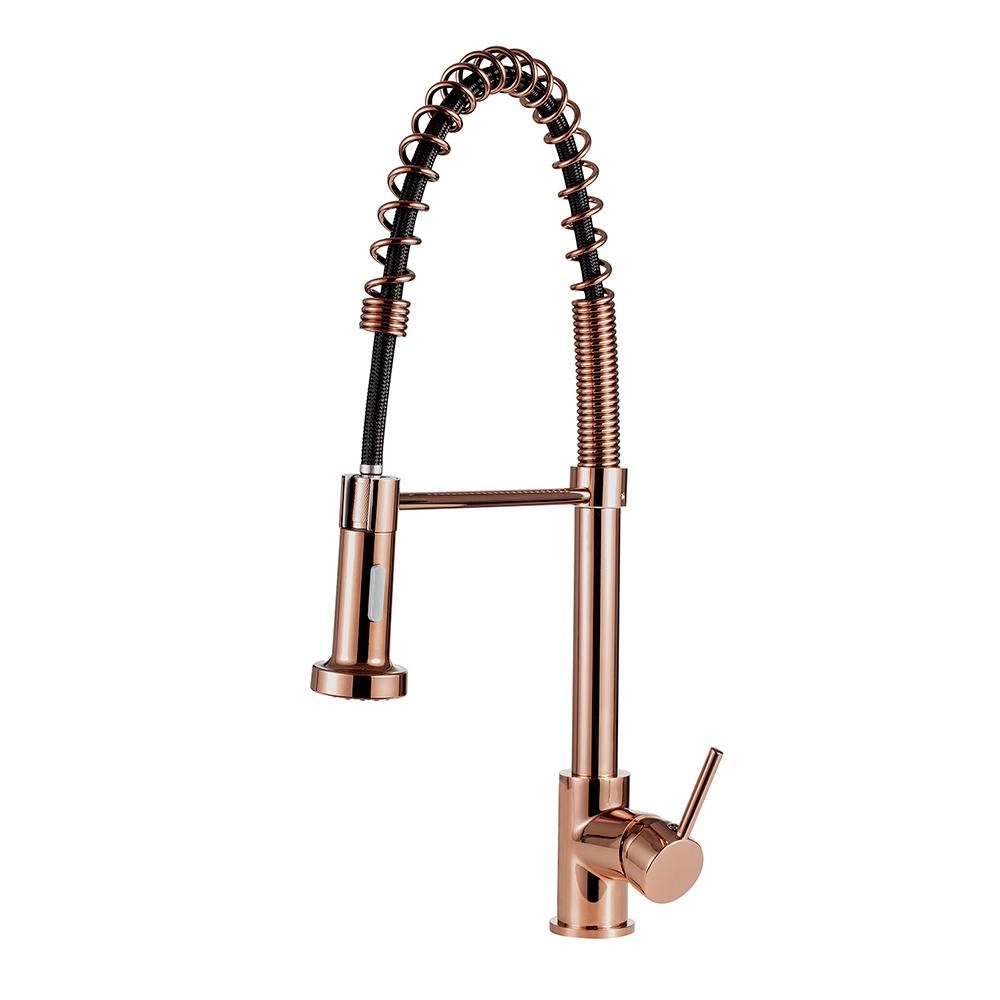 Torneira Para Cozinha Gourmet Misturador Monocomando Envira Pingoo.casa - Dourado Rose