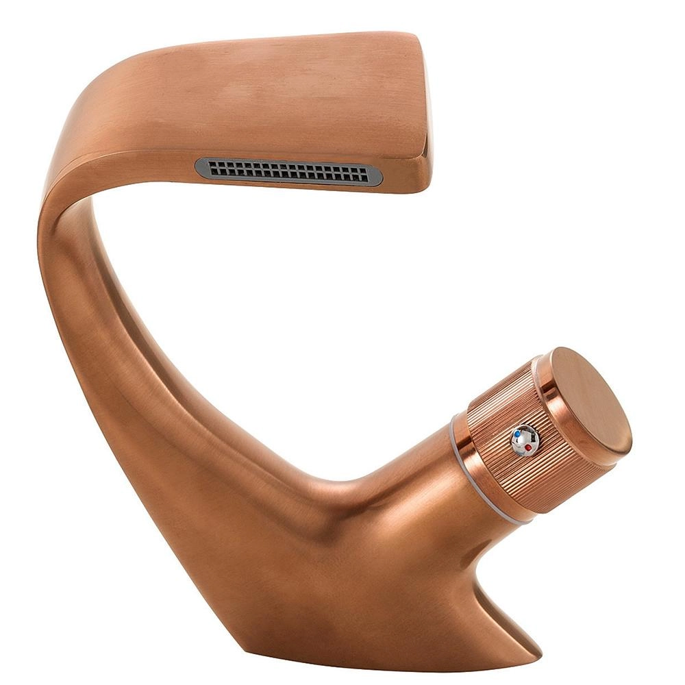Torneira Para Banheiro Cascata Misturador Monocomando Baixa Escovado Cairu Pingoo.casa - Dourado Rose