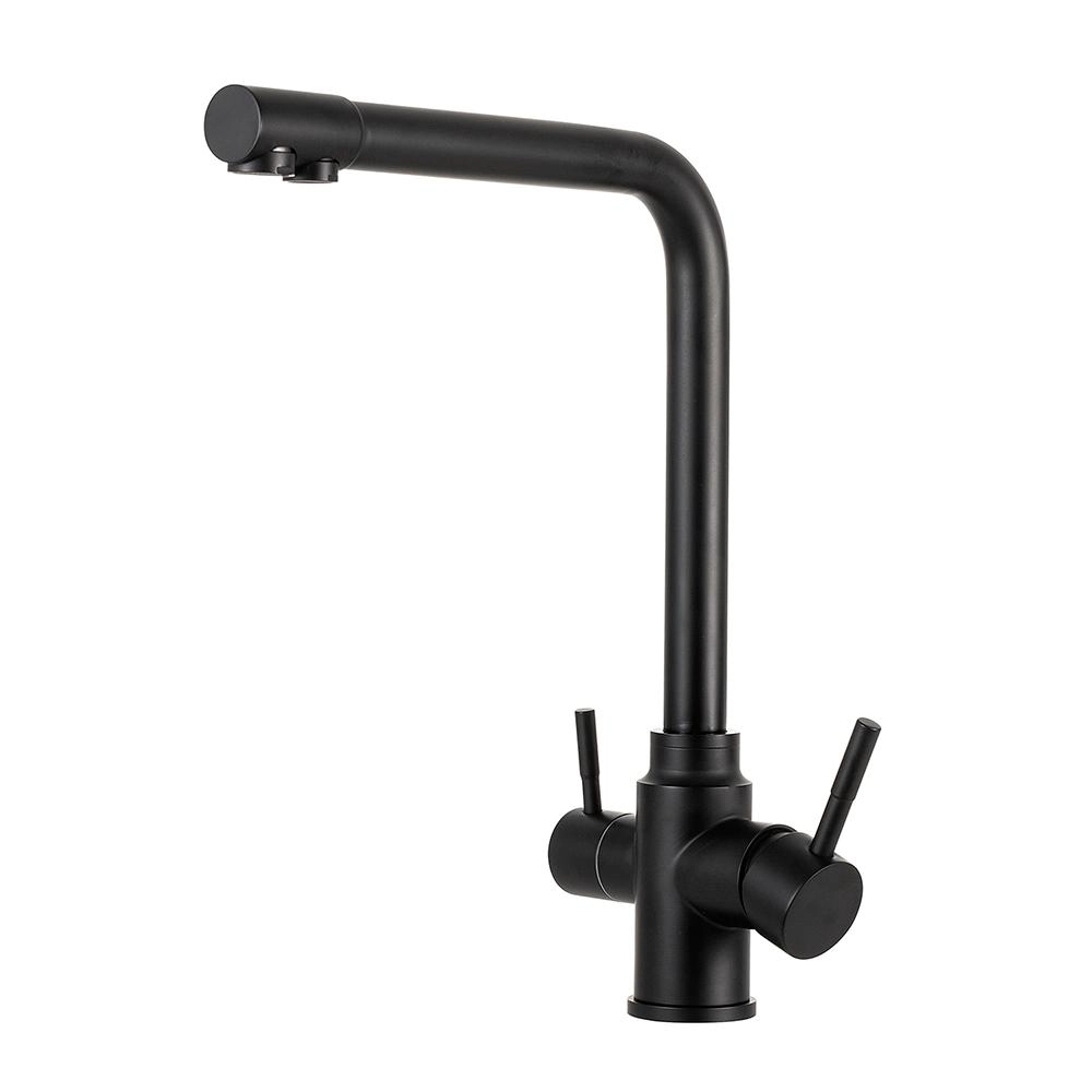 Torneira Para Cozinha Misturador Monocomando Entrada Para Filtro Aço Inox 304 Pojuca Pingoo.casa - Preto