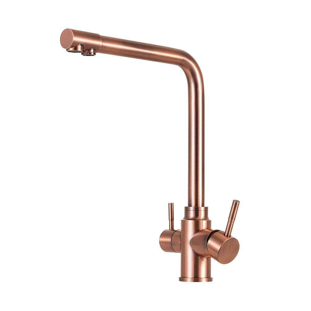 Torneira Para Cozinha Misturador Monocomando Entrada Para Filtro Aço Inox 304 Pojuca Pingoo.casa - Cobre Escovado