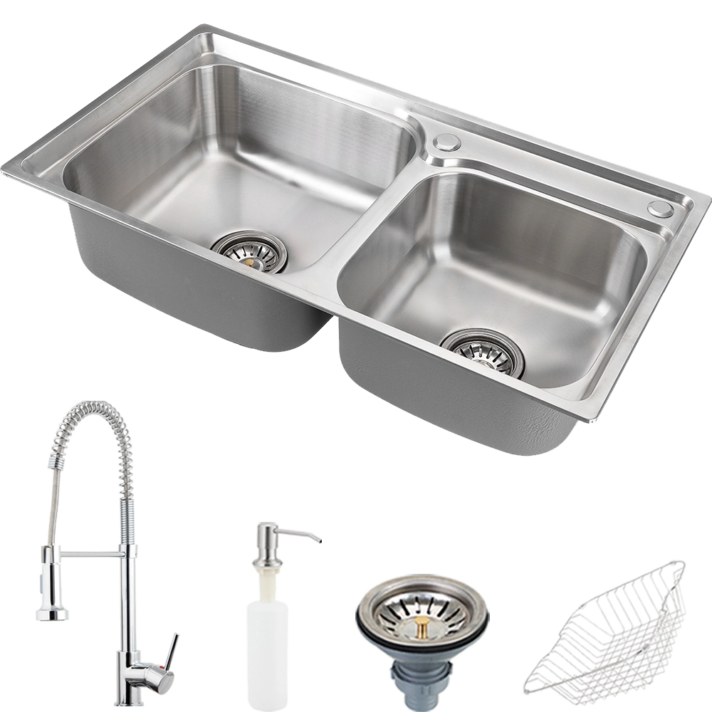 Cuba Para Cozinha Gourmet Pia Aço Inox Com Acessórios Ticunas S E Torneira Monocomando Envira Pingoo.casa