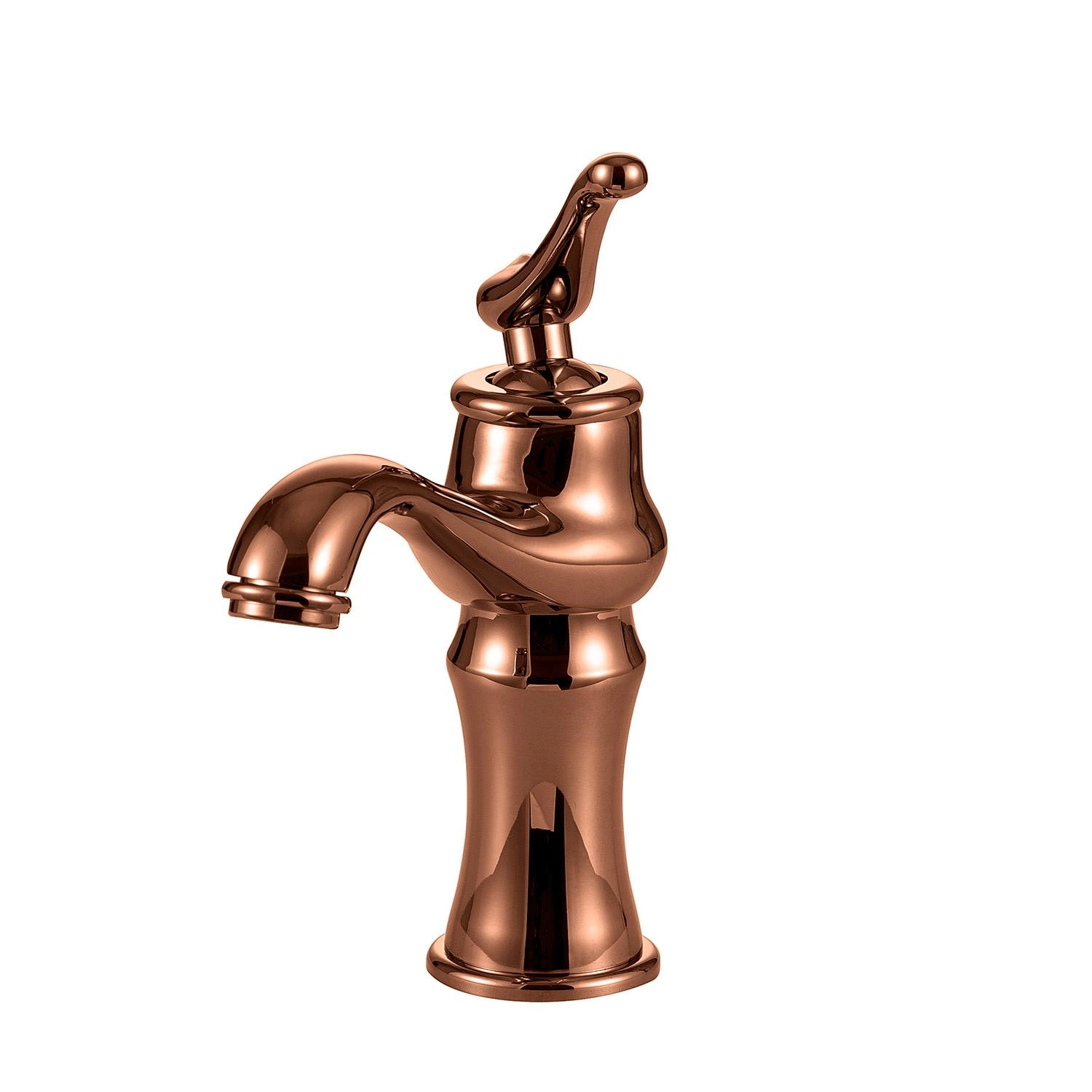 Torneira Para Banheiro Misturador Monocomando Retro Baixa Acari Pingoo.casa - Dourado Rose