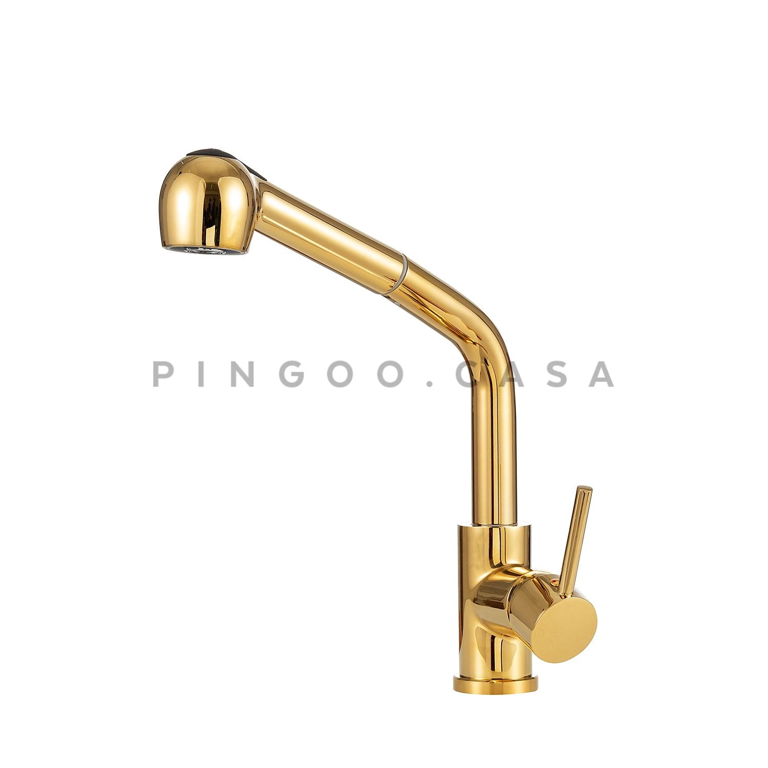 Torneira Para Cozinha Gourmet Misturador Monocomando Capibaribe Pingoo.casa - Dourado